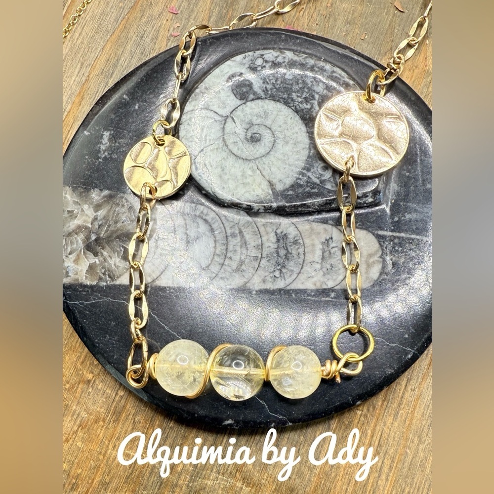 CITRINE PENDANT NECKLACE + Golden spring